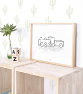 WILD WEST - Affiche enfant - Locomotive